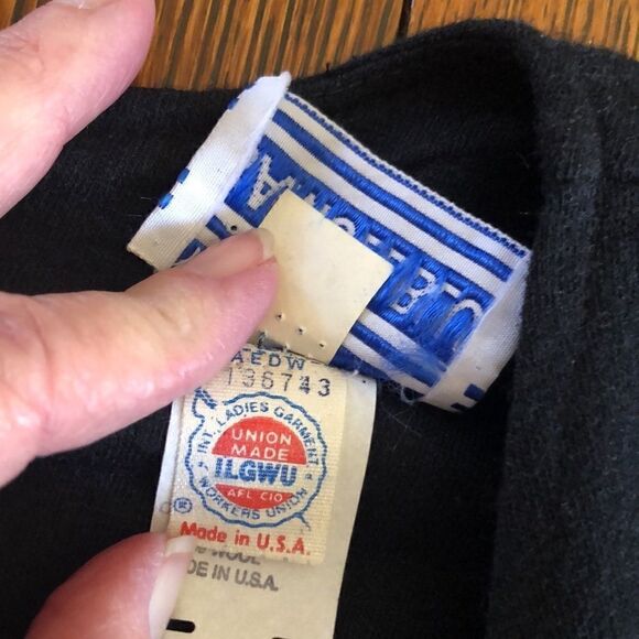 Vintage Samuel Blue Black Knit Dress - Picture 9 of 15